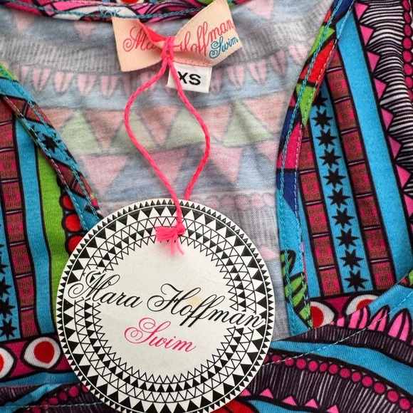 NWT Mara Hoffman Jersey Racerback Fitted Mini Dress in Ganesh Sky Size XS - Picture 13 of 15